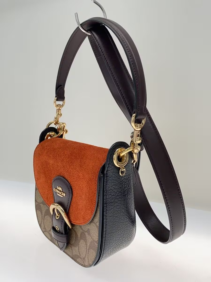COACH Shoulder Bag Brown All-over Pattern C5691