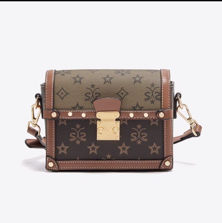 Pu PVC Leather Square Shoulder Bag High Quality Luxury Crossbody Hand Bag Women