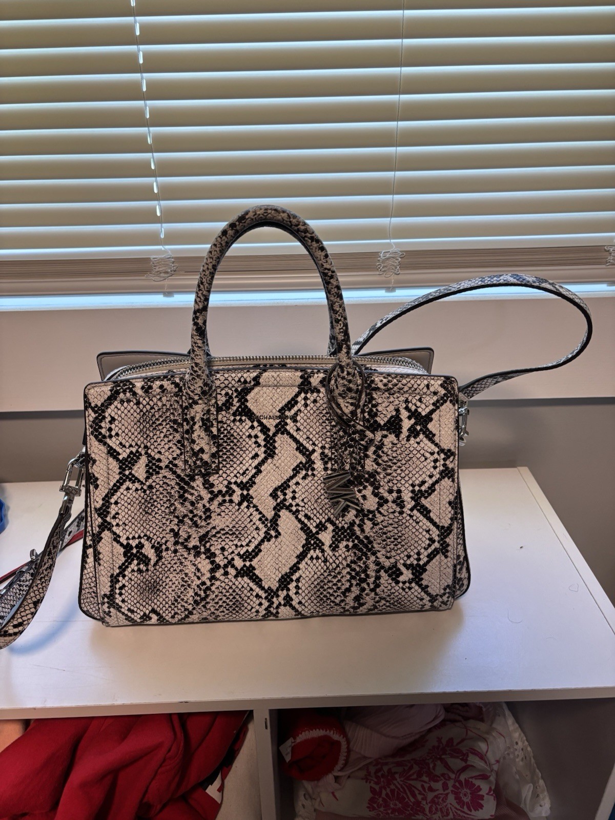 Michael kors snake print purse