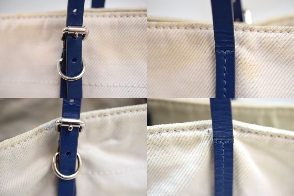 Auth Louis Vuitton Cabas PM Tote Bag Canvas Saphir Blue M94504 LV 49372