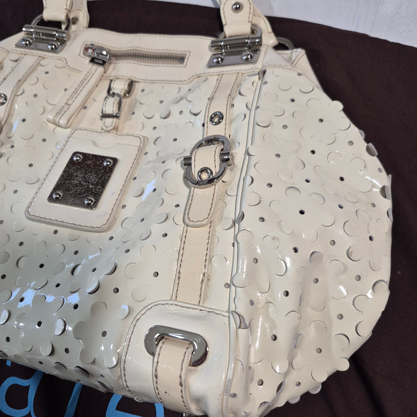 VTG RAFE NEW YORK perforated leather shoulder bag