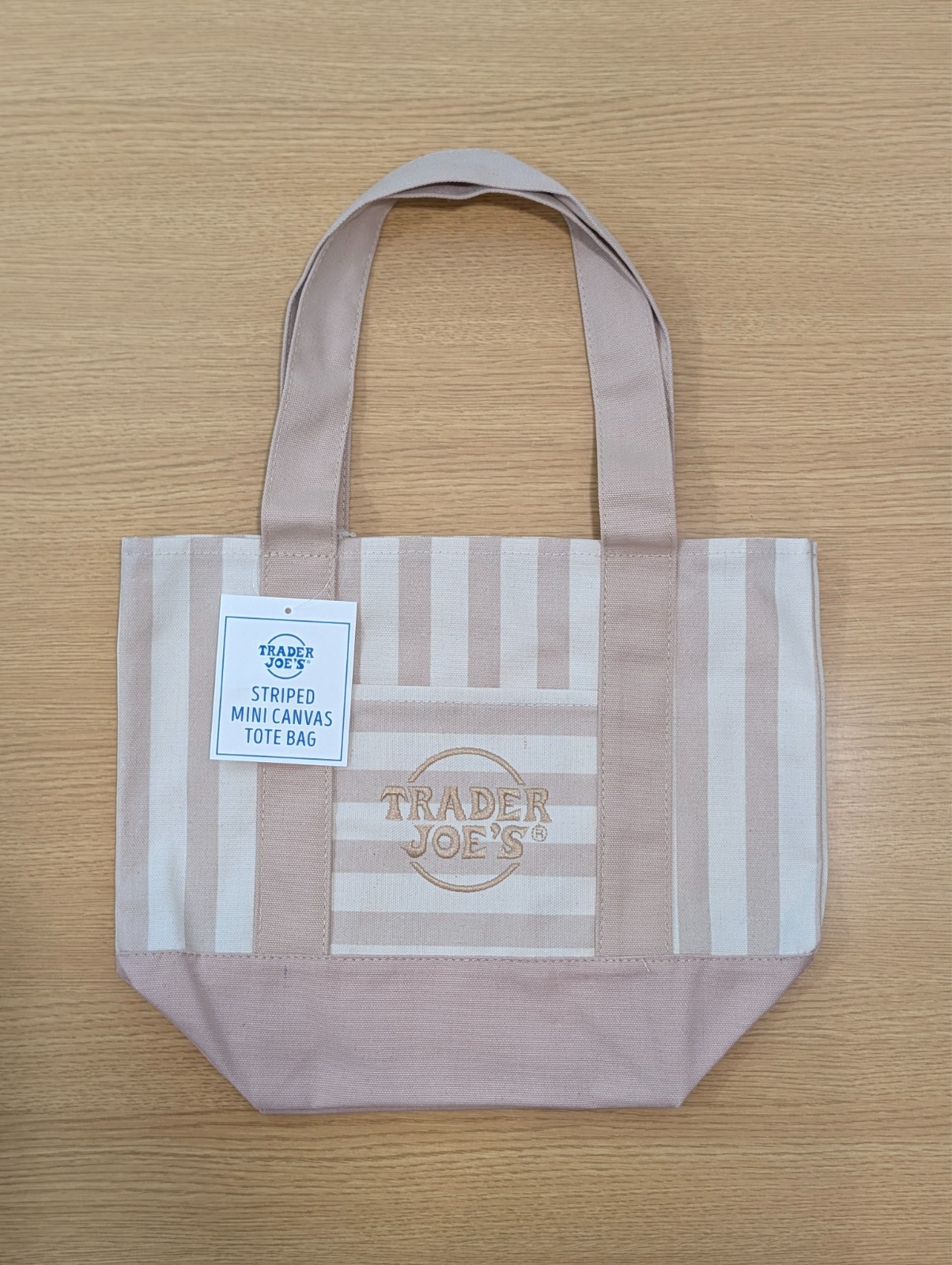 Trader Joe’s Mini Tote Bag – Tan (Summer 2026)