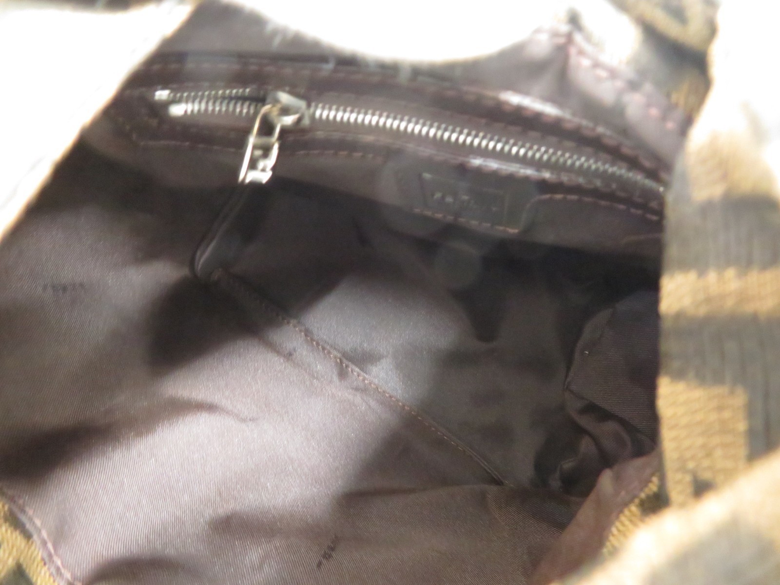 Authentic FENDI Zucca Shoulder Bag Hand Bag I#52450