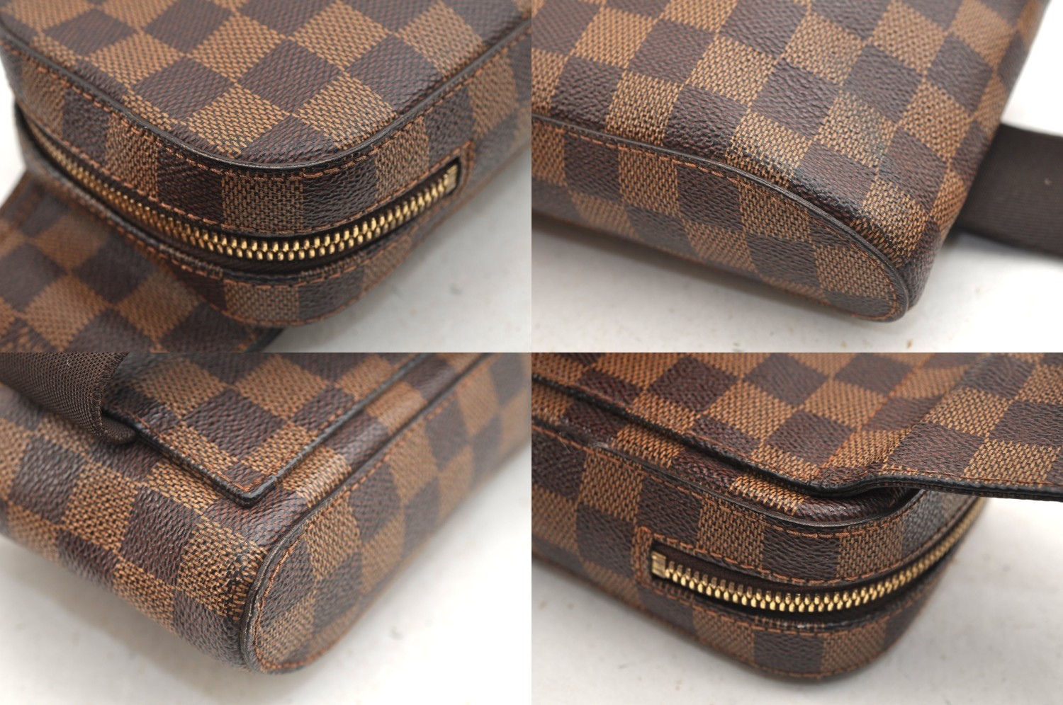 Authentic Louis Vuitton Damier Geronimos Waist Body Bag N51994 LV AC126