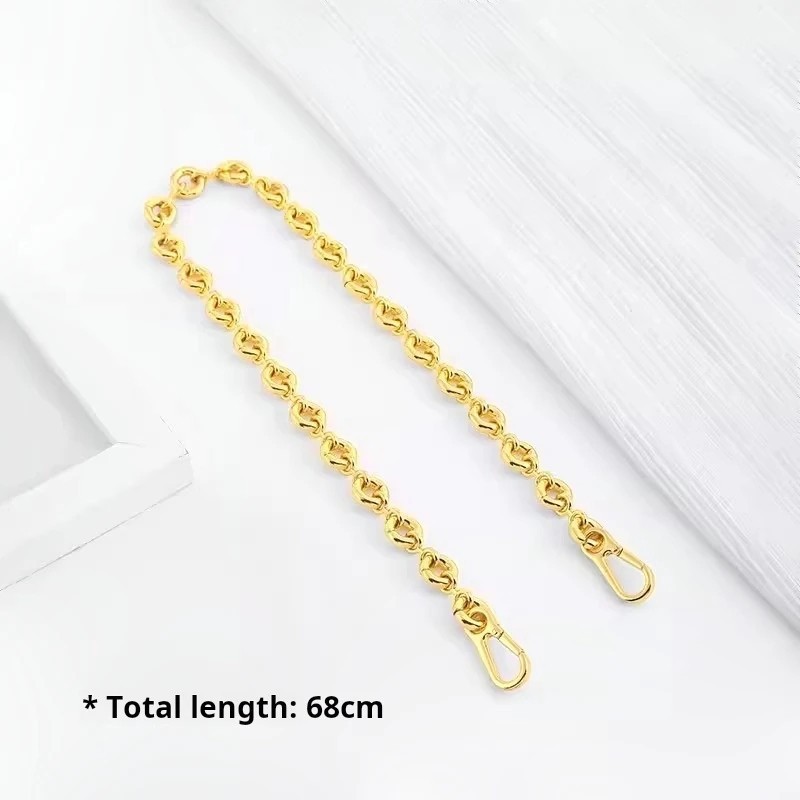 Metal Chain Handle Shoulder Crossbody Strap Fit For Loewe Puzzle Seires S/M/L