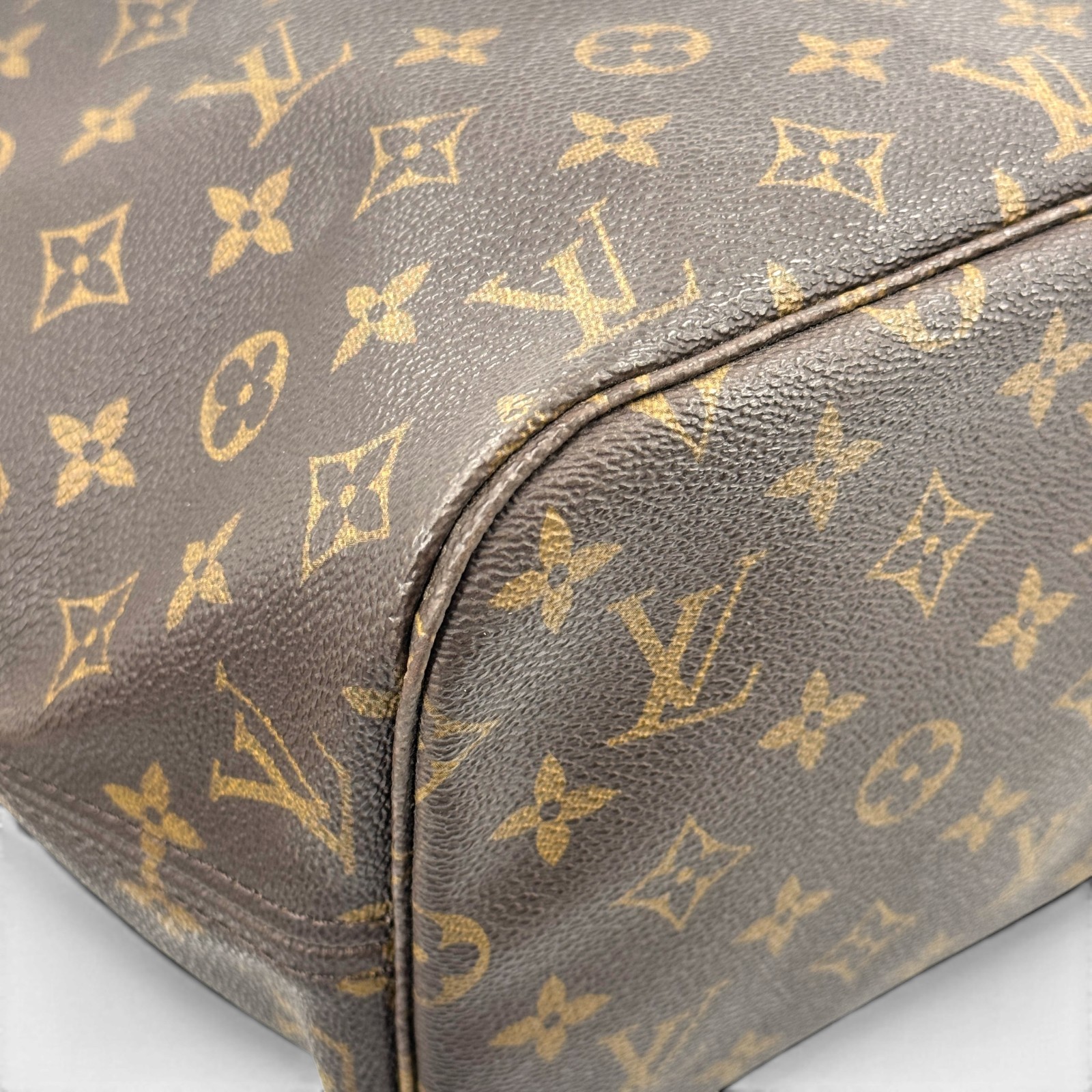 LOUIS VUITTON Neverfull PM Monogram Brown Shoulder Tote Bag M40155