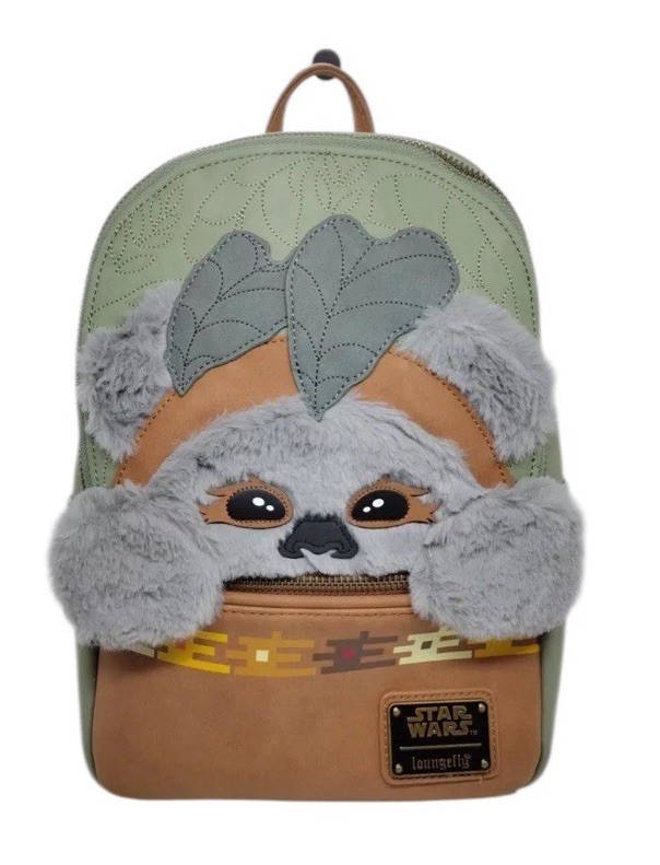 Disney Loungefly Star Wars EWOK w/Keychain Mini BACKPACK NEW