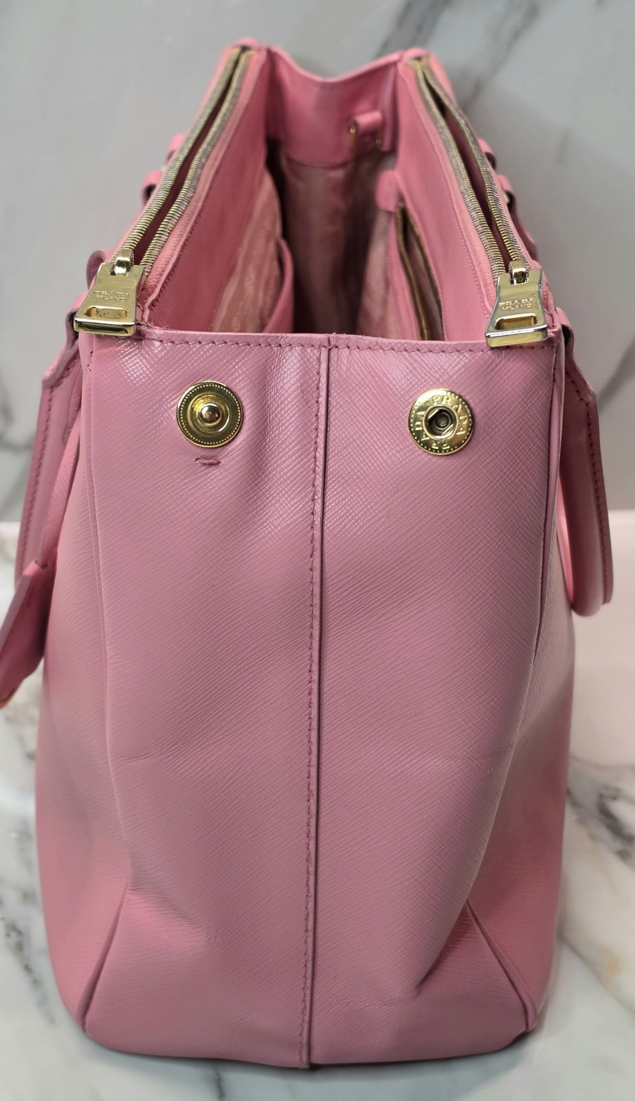 PRADA Galleria Double Zip Tote/Shoulder Bag MSRP: $2,350