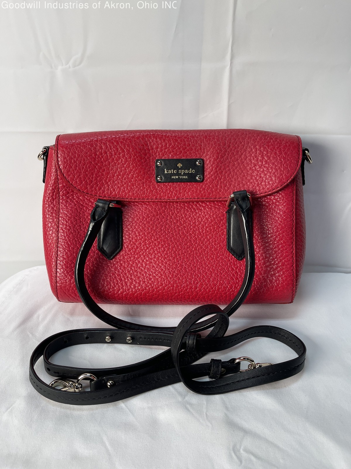 Gently Loved Certified Authentic Red Kate Spade Leather Satchel Handbag