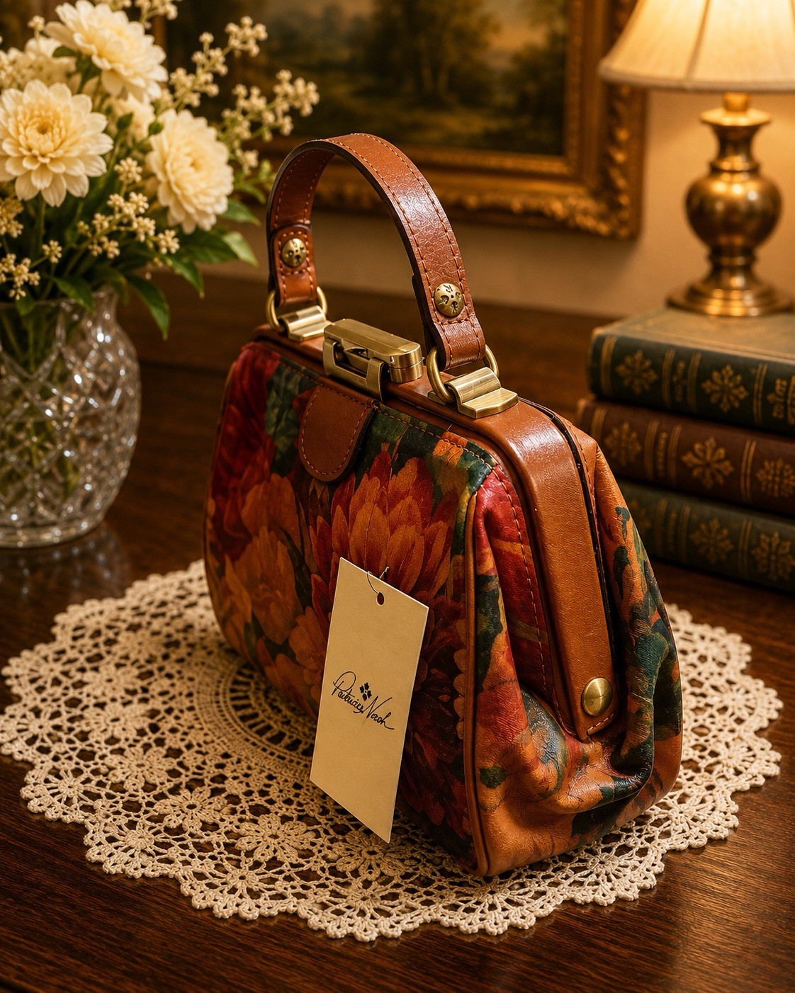 Patricia Nash Gracchi Multicolor Satchel. NWT. Retail 279.00