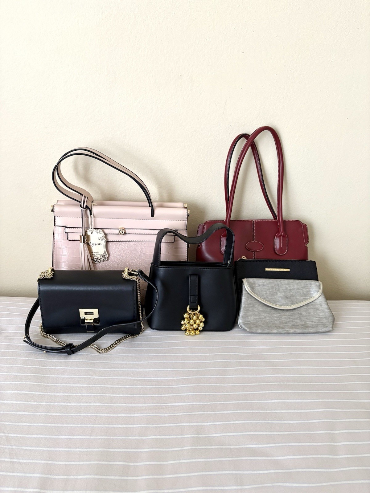 Steve Madden Alyssa Handbag Purse Shoulder Bag Crossbody Top Handle Clutch Lot