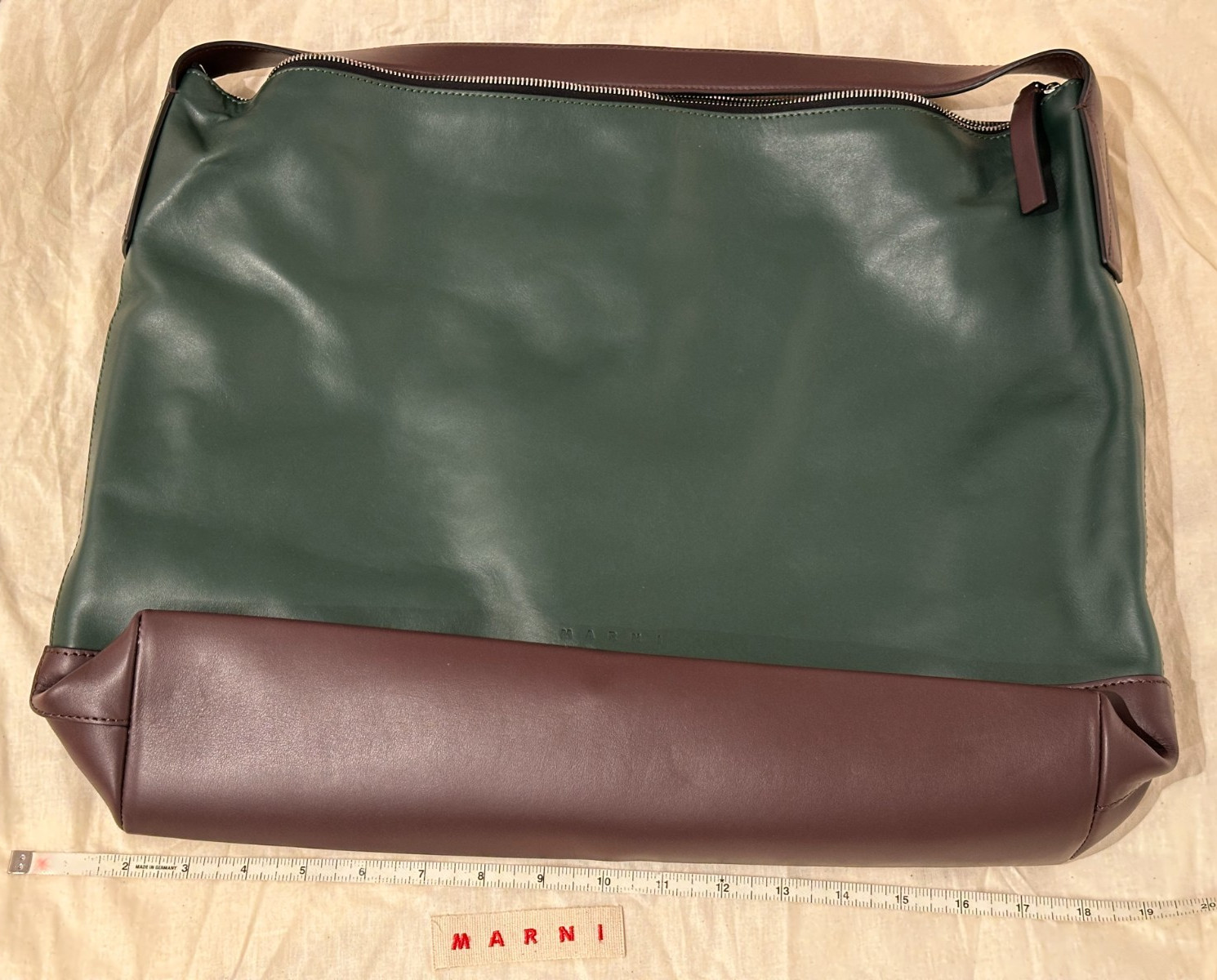 NEW MARNI SMOOTH CALFSKIN LEATHER HANDLE TOTE HANDBAG ~ $1,150