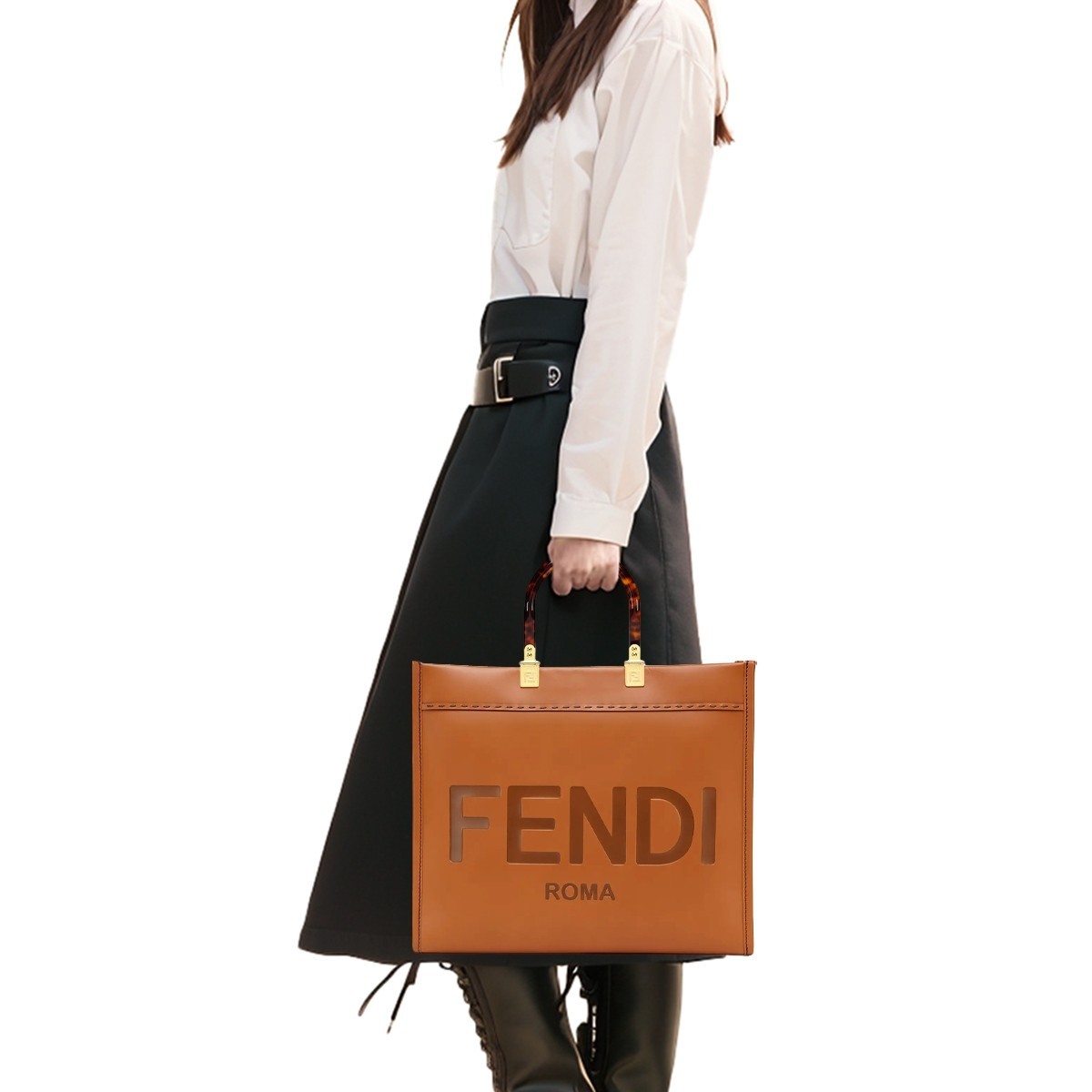 FENDI Sunshine Medium Tote Bag 13.8 x 6.7 x 12.2 in
