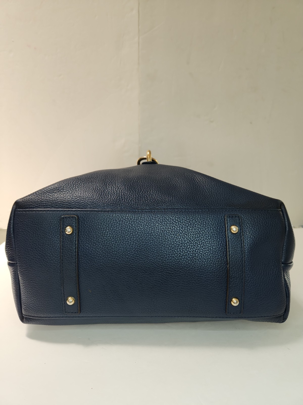 DOONEY & BOURKE Large Florentine Bag Logo Lock Sac Navy Blu Hobo Shoulder Lthr