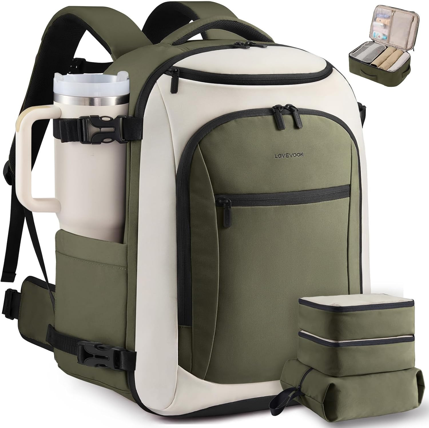 LOVEVOOK 40L Travel Backpack for Women & Men,Airline Approved Carry on Backpack