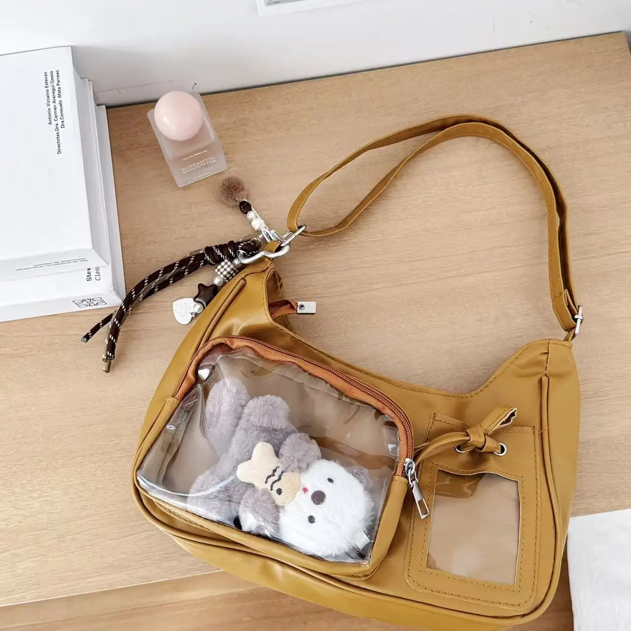 Y2K Ita Bag Harajuku Transparent Crossbody School Purse Women Korean