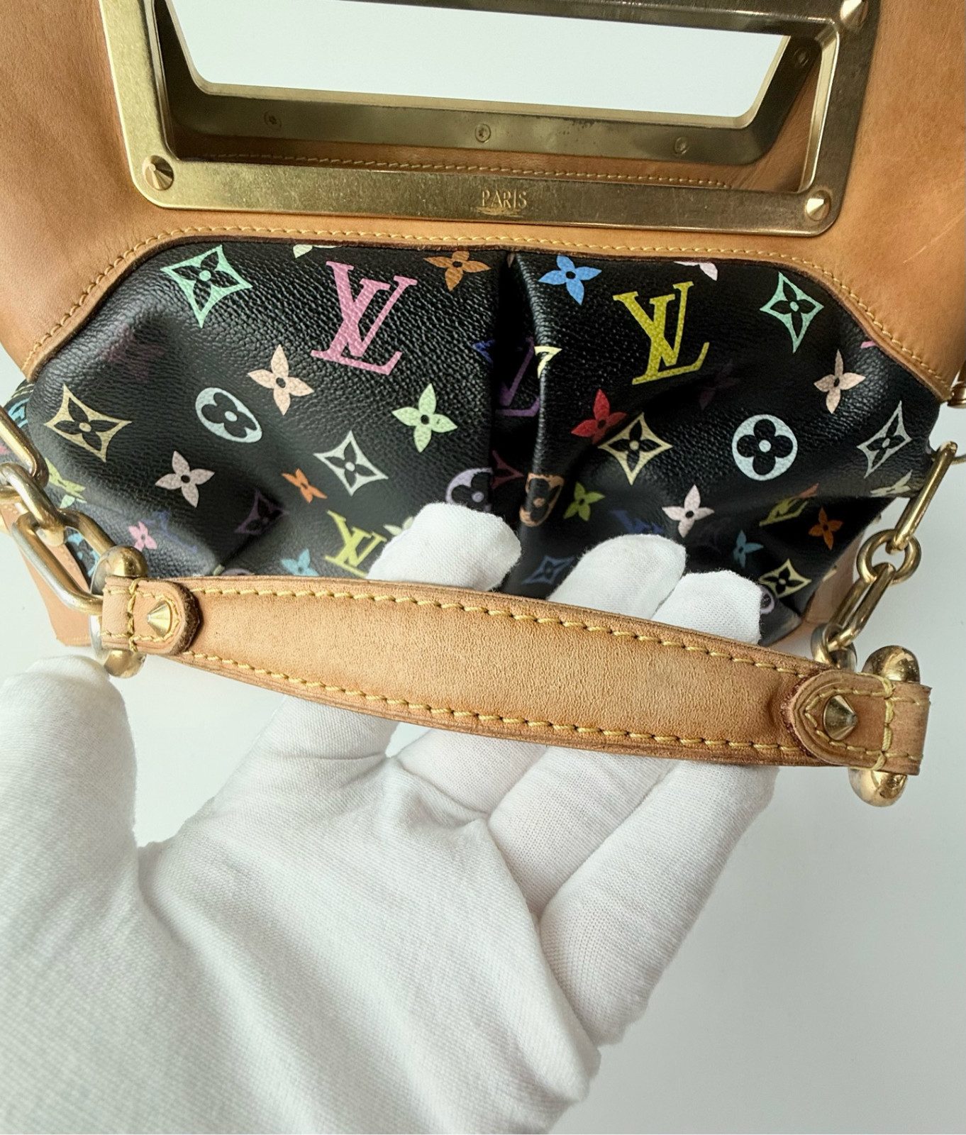 Louis Vuitton judy Monogram Multicolor Chain Bag Black 2Way