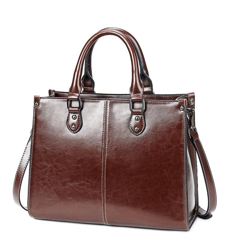 Women Genuine Leather Handbag Crossbody Shoulder Tote Bag Cowhide Fashion Bag