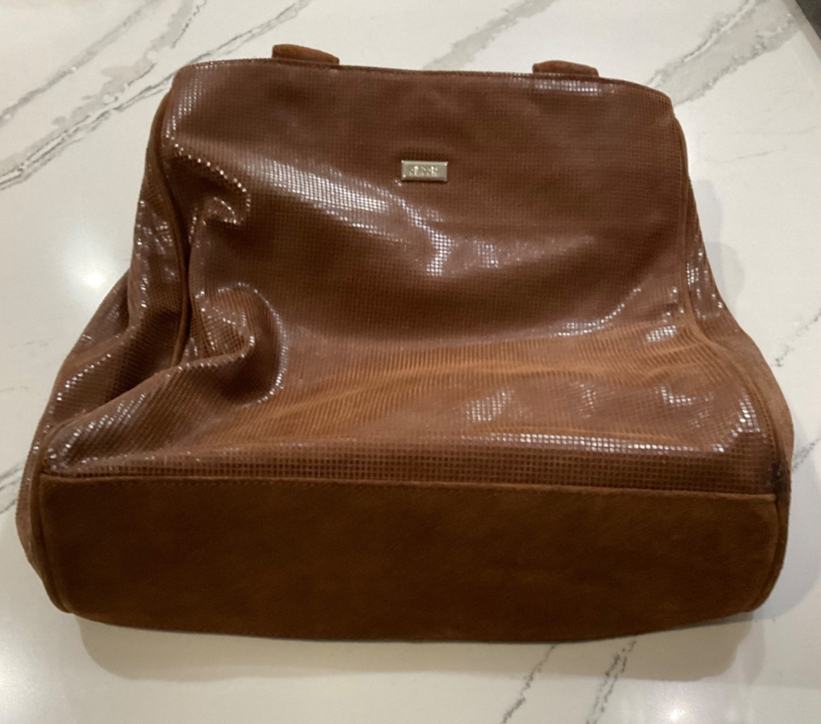 Vintage suede&Leather Hand Bag. by David Dart #884