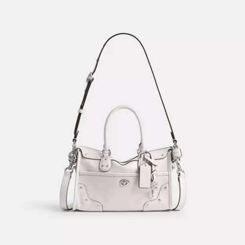 COACH Rhyder Satchel Bag 24 CFN69 LHCHK Chalk 3way Shoulder Bag Auth New – Fast