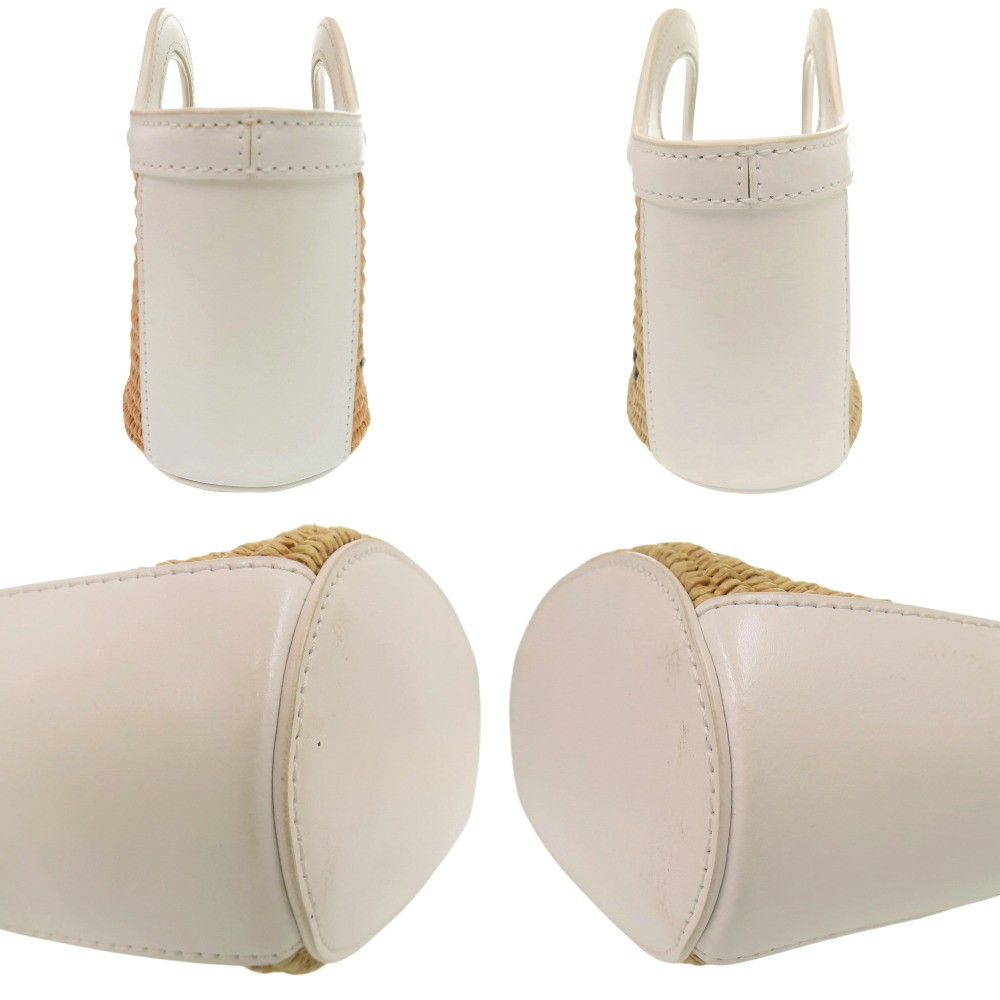 AUTHENTIC MARNI BMMP0067Q0 P3860 Tropicalia Micro Shoulder Bag Beige Leather