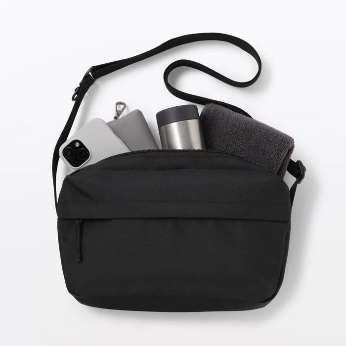 Muji Water Repellent Shoulder Bag 4L Black