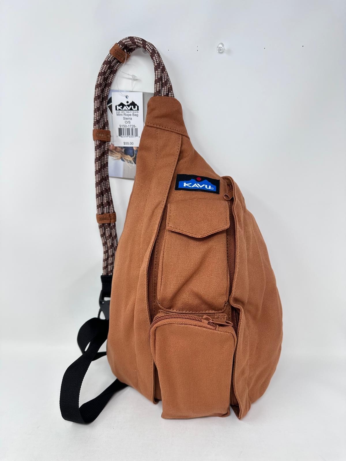 KAVU Mini Rope Sling Canvas Bag 4L – O/S, Sierra, (5770), Q3(D292T)