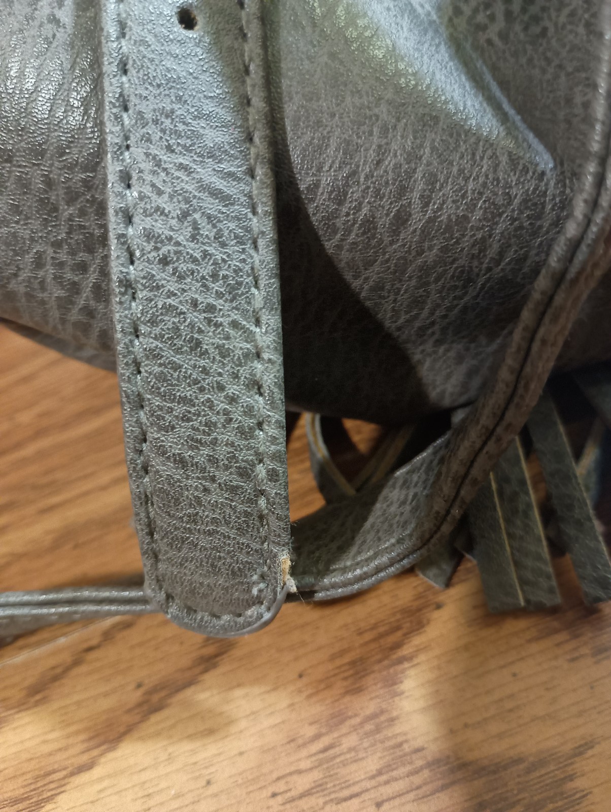 Unbranded Wmn’s Dark Gray Backpack Purse- Faux Leather 9×8″