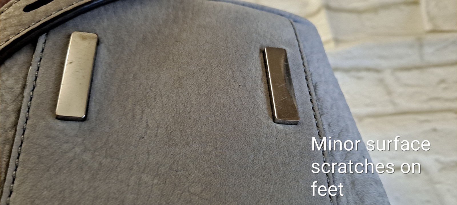 REBECCA MINKOFF JULES SATCHEL SHOULDER CROSSBODY NUBUCK DOVE GRAY W/SILVER $425