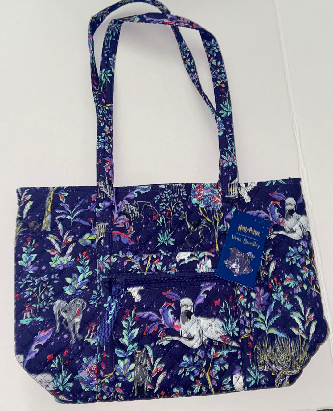 NWT Vera Bradley Harry Potter Purple Forbidden Forest Owls Small Tote Bag Purse
