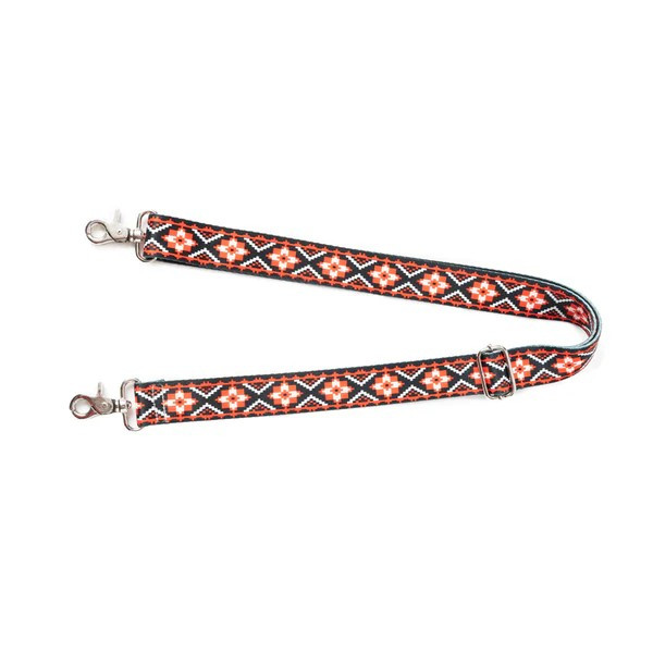 Myra Geometric Vista Accessory Strap In Orange and Blue