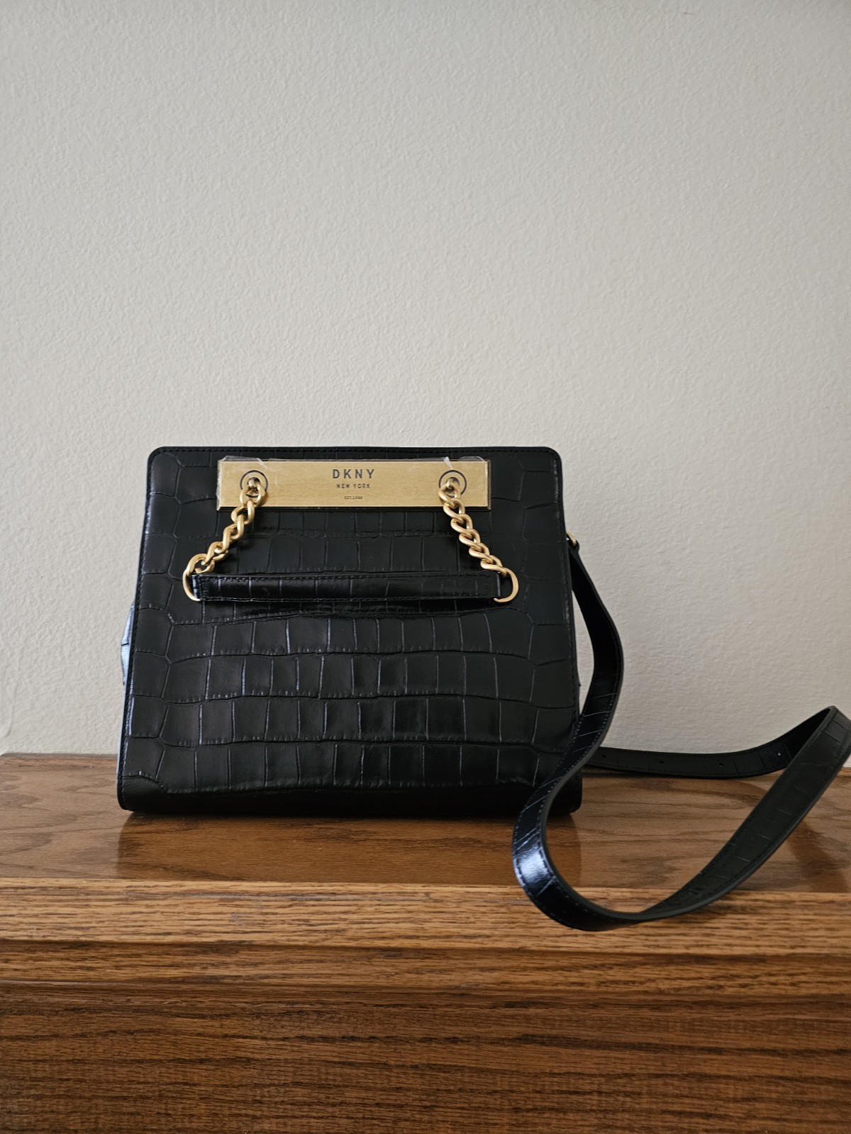 DKNY pebbled leather bag, new
