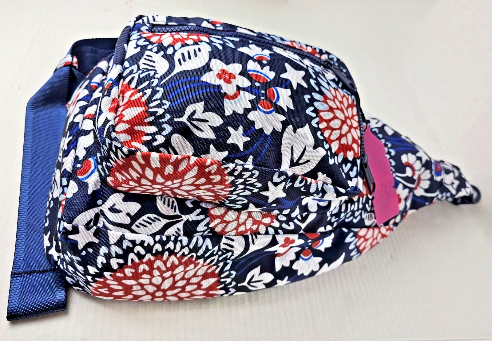 Vera Bradley ReActive Sling Backpack in Red, White & Blossoms