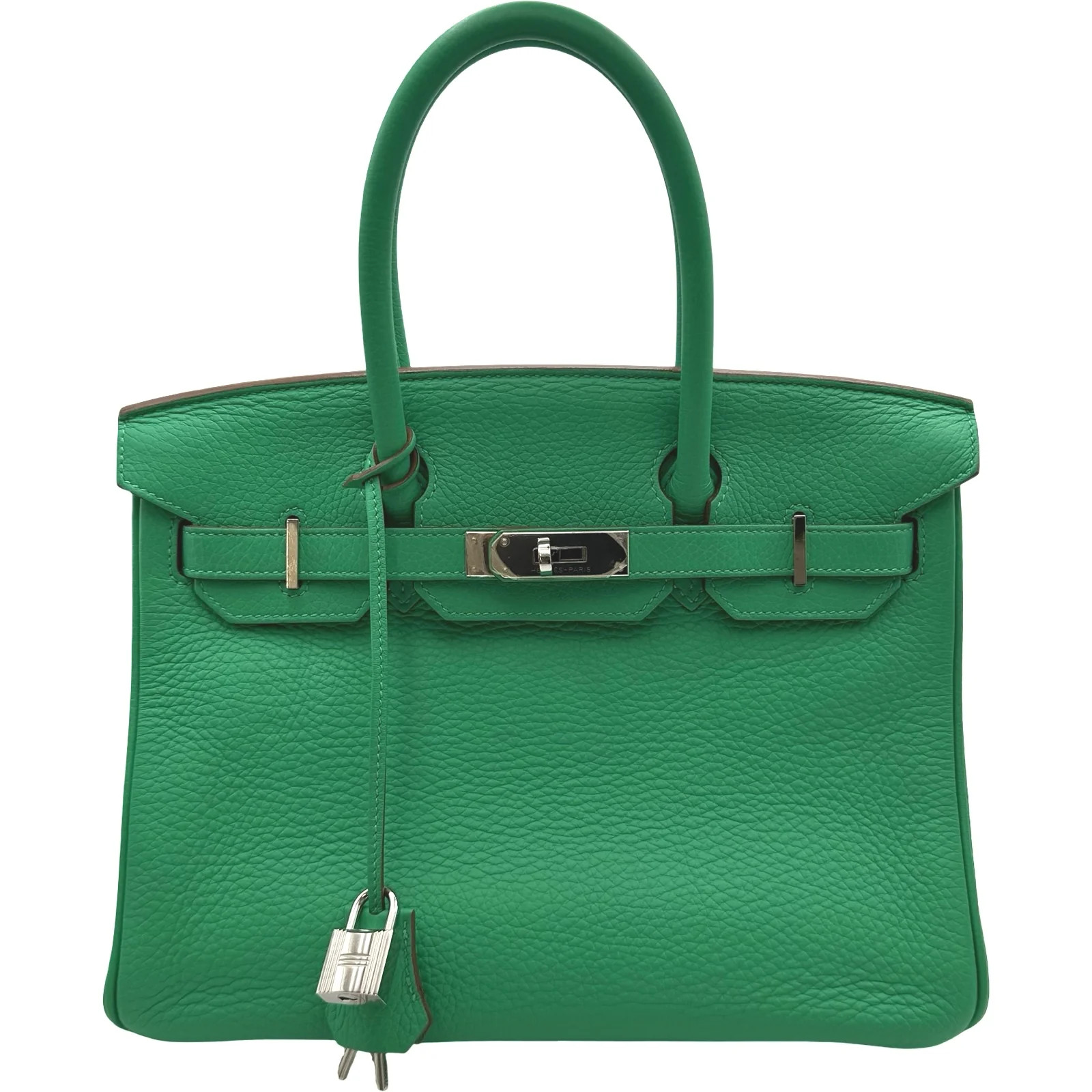 HERMES Birkin 30 Mint Taurillon Leather Handbag #OKB432