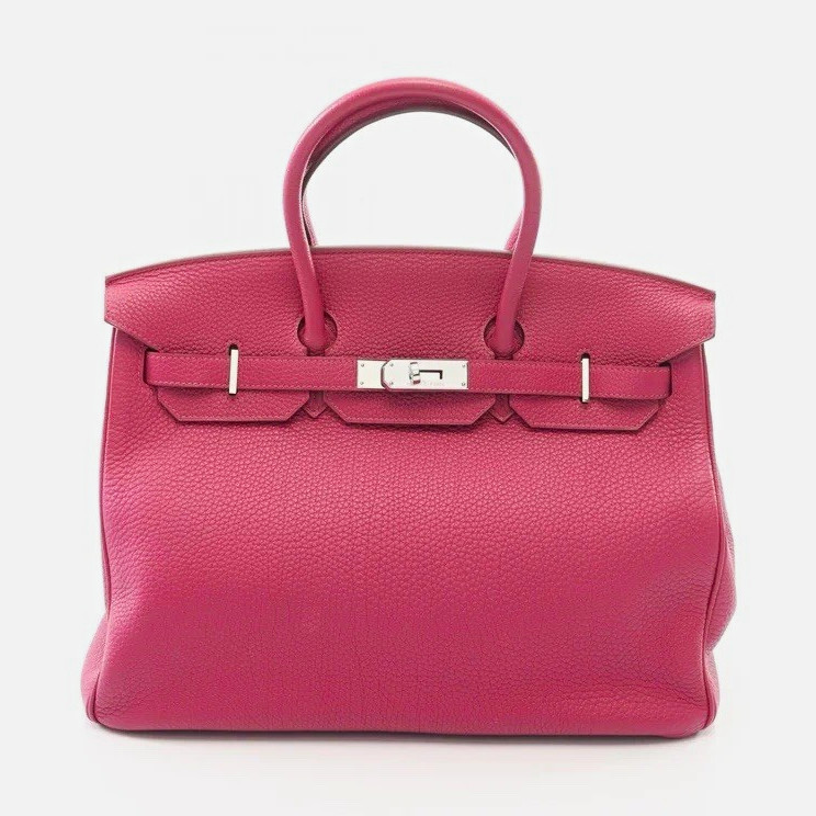 Hermès Birkin Women’s Pink Medium Top Handle Bag Silver Hardware Turn Lock