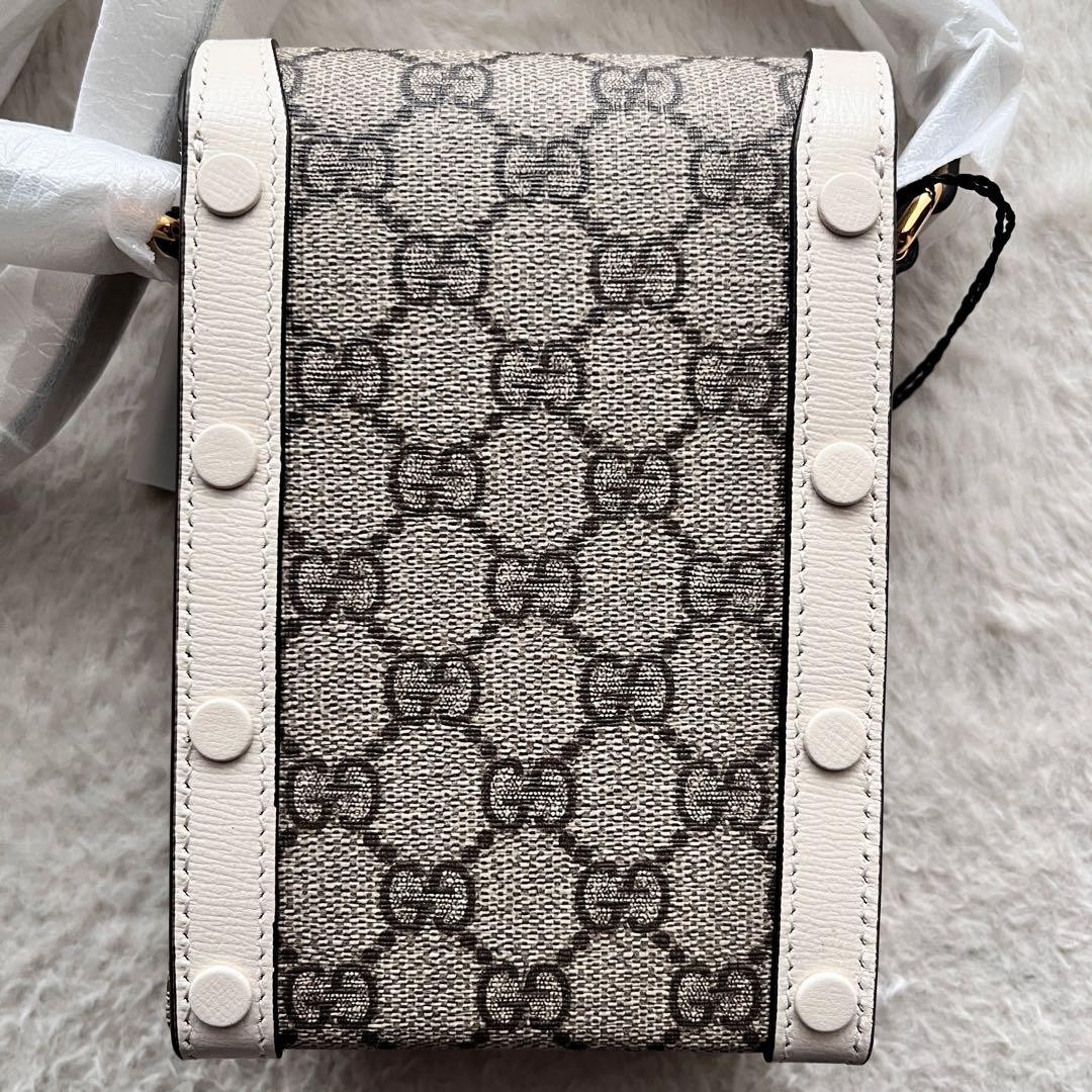 Brand new unused GUCCI horsebit shoulder bag pouch GG Gift Present 0611b