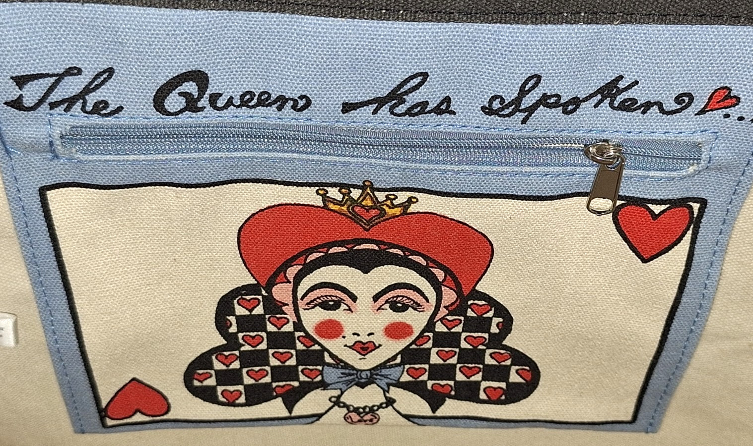 NwoT BRIGHTON Queen Has Spoken CANVAS TOTE BAG w/ZIP POCKET Love We Trust 2019