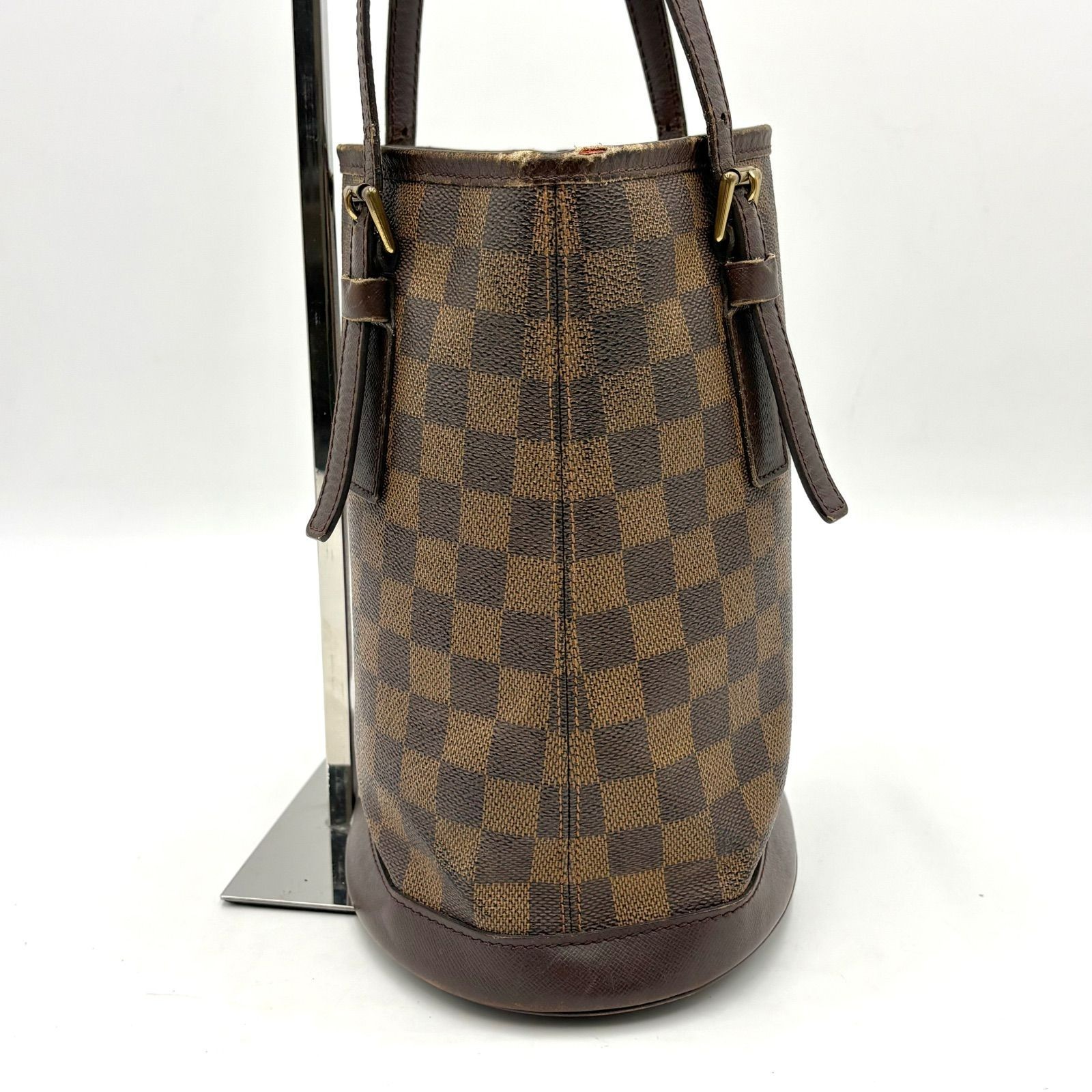 Auth LOUIS VUITTON Damier Ebene Marais Tote Bag Handbag N42240 2Y6311