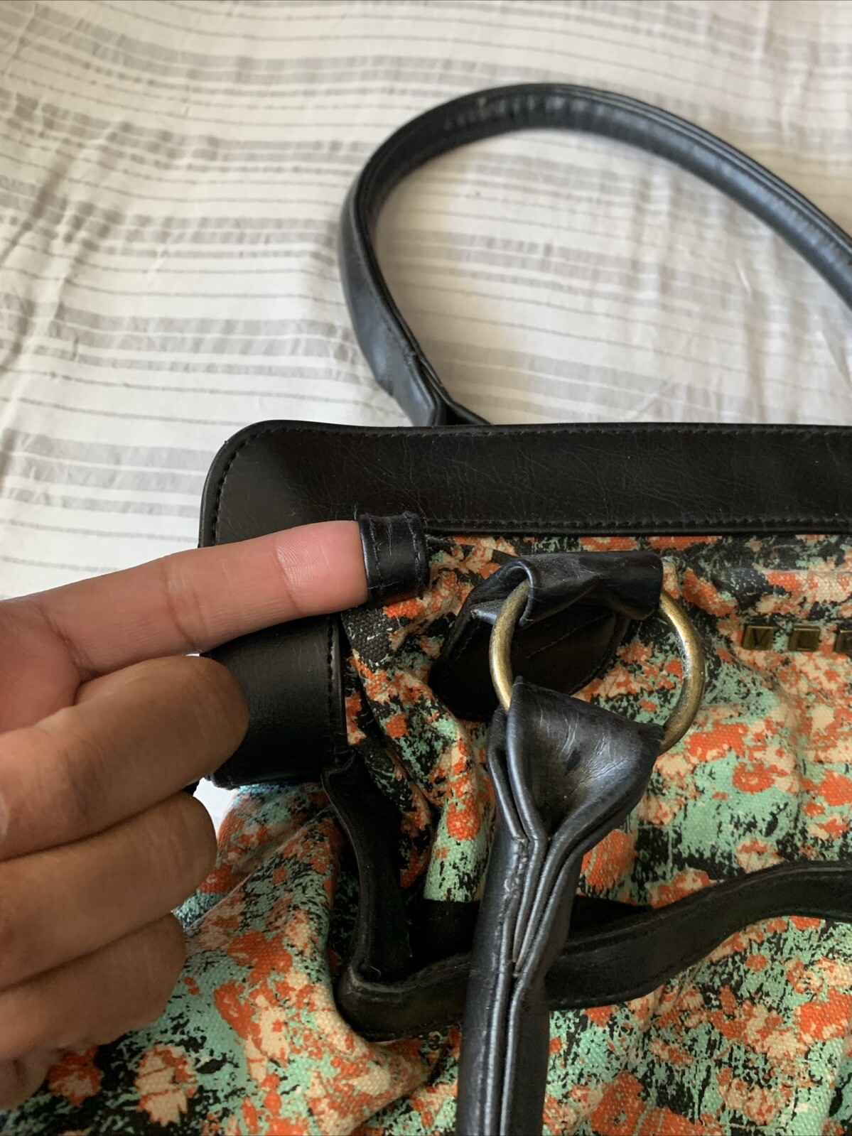 VLCM VOLCOM canvas Handbag Bag Purse Lined