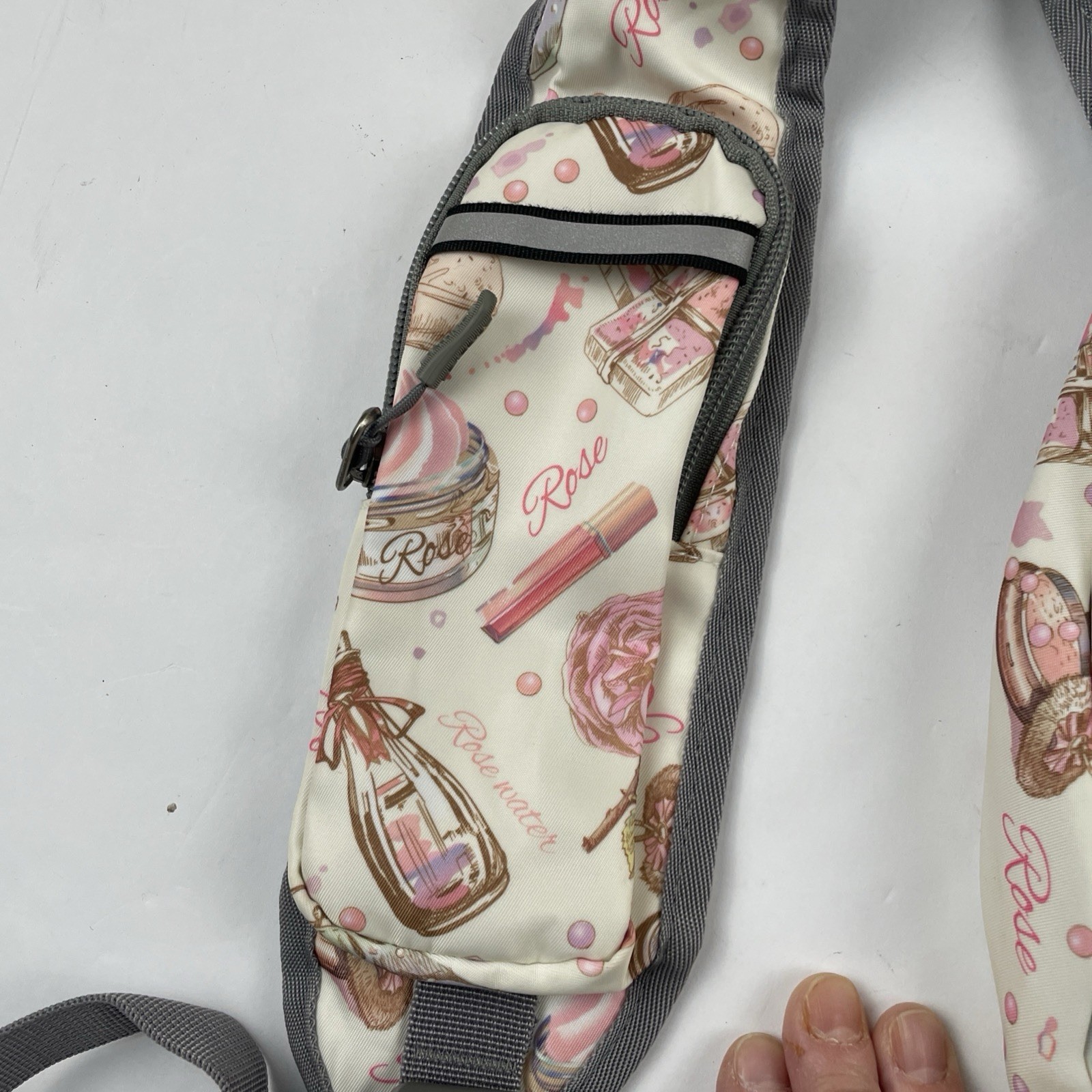 ZOMAKE Sling Backpack Crossbody Bag Travel Rose Cosmetics Perfume Print