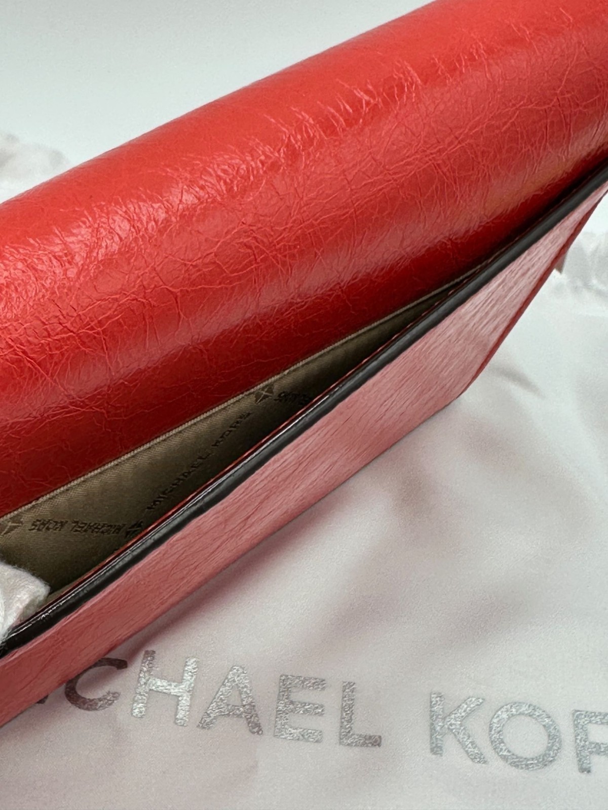 Michael Kors Jet Set Medium Flap Chain Leather Crossbody Burnt Sienna NWT