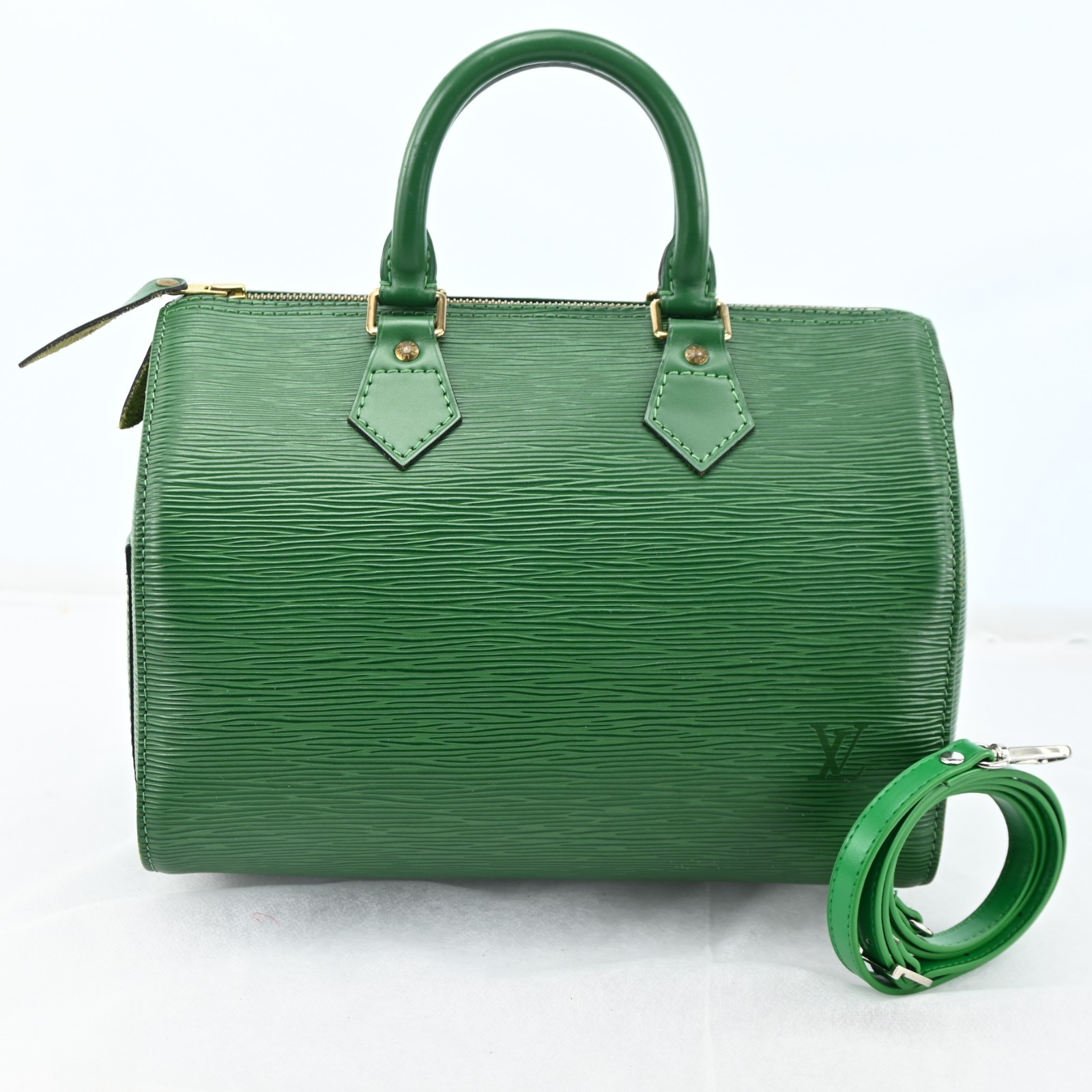 LOUIS VUITTON Epi Speedy 25 Hand Bag Green LV Auth C1902YT804