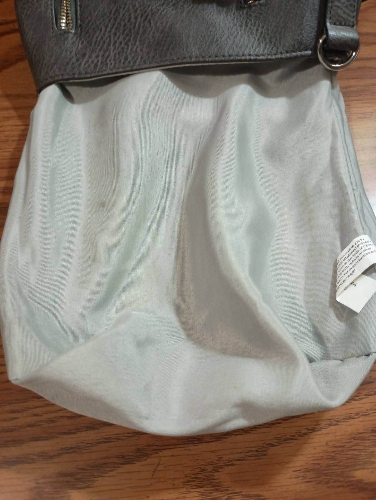 Unbranded Wmn’s Dark Gray Backpack Purse- Faux Leather 9×8″