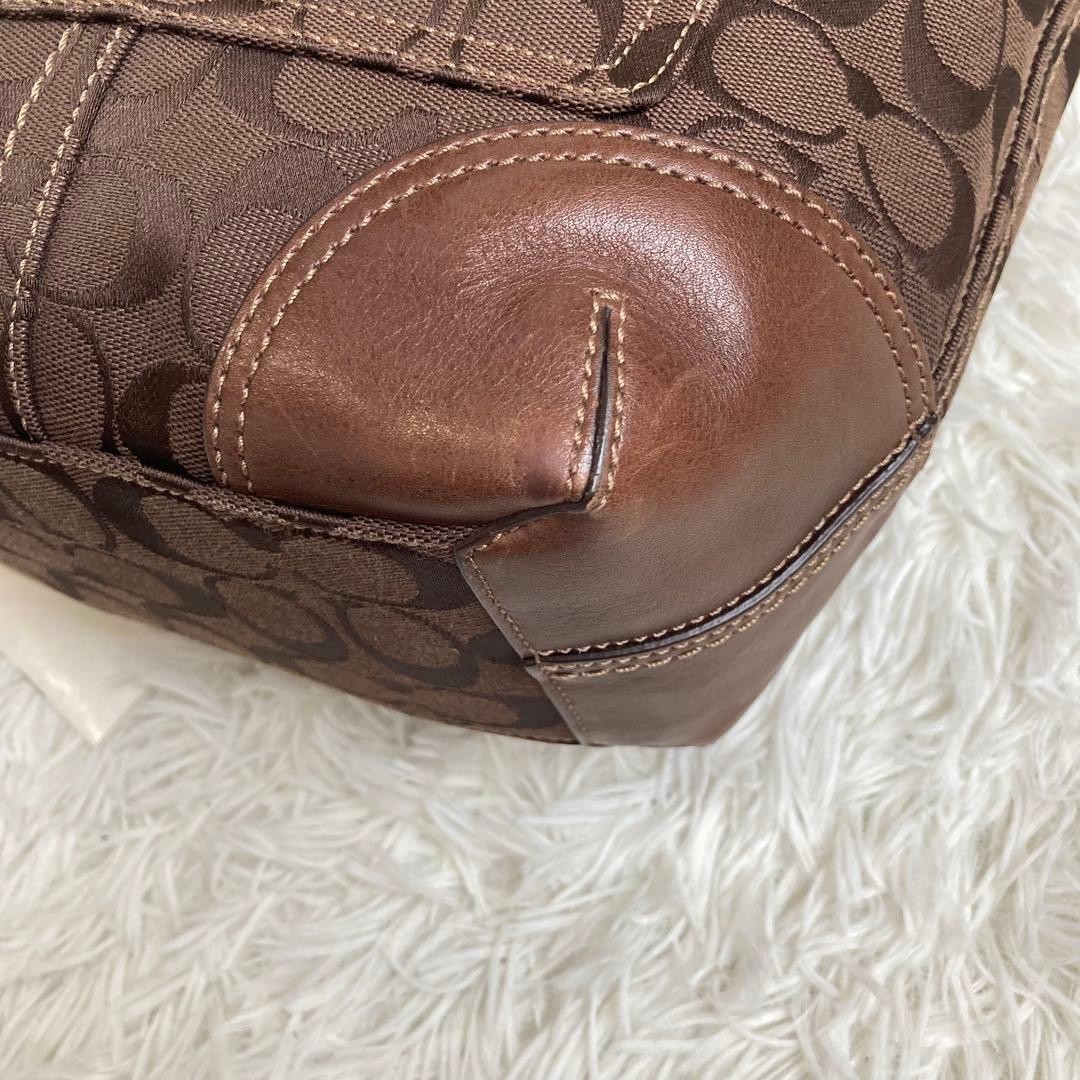 COACH Duffle Bag Bucket Type 2way Brown