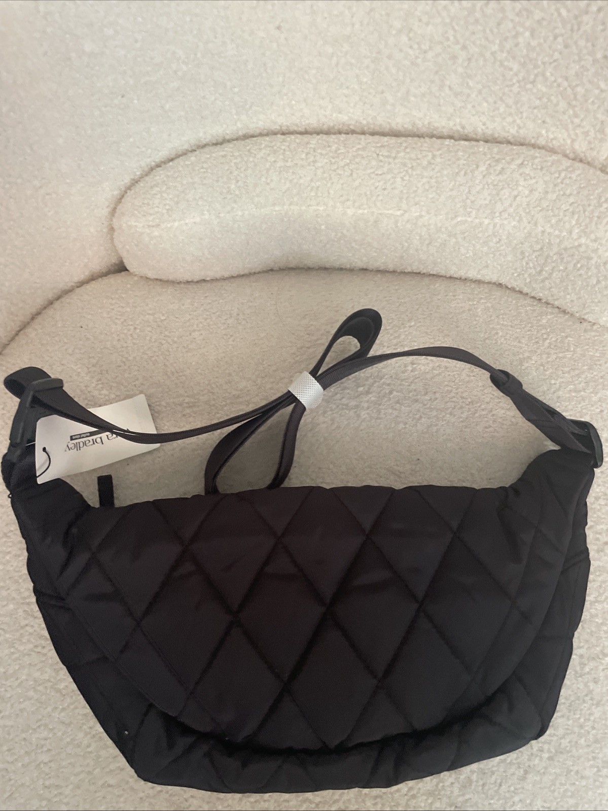 Vera Bradley Outlet Ultralight Large Belt Bag in Black Crossbody Mircofiber NWT