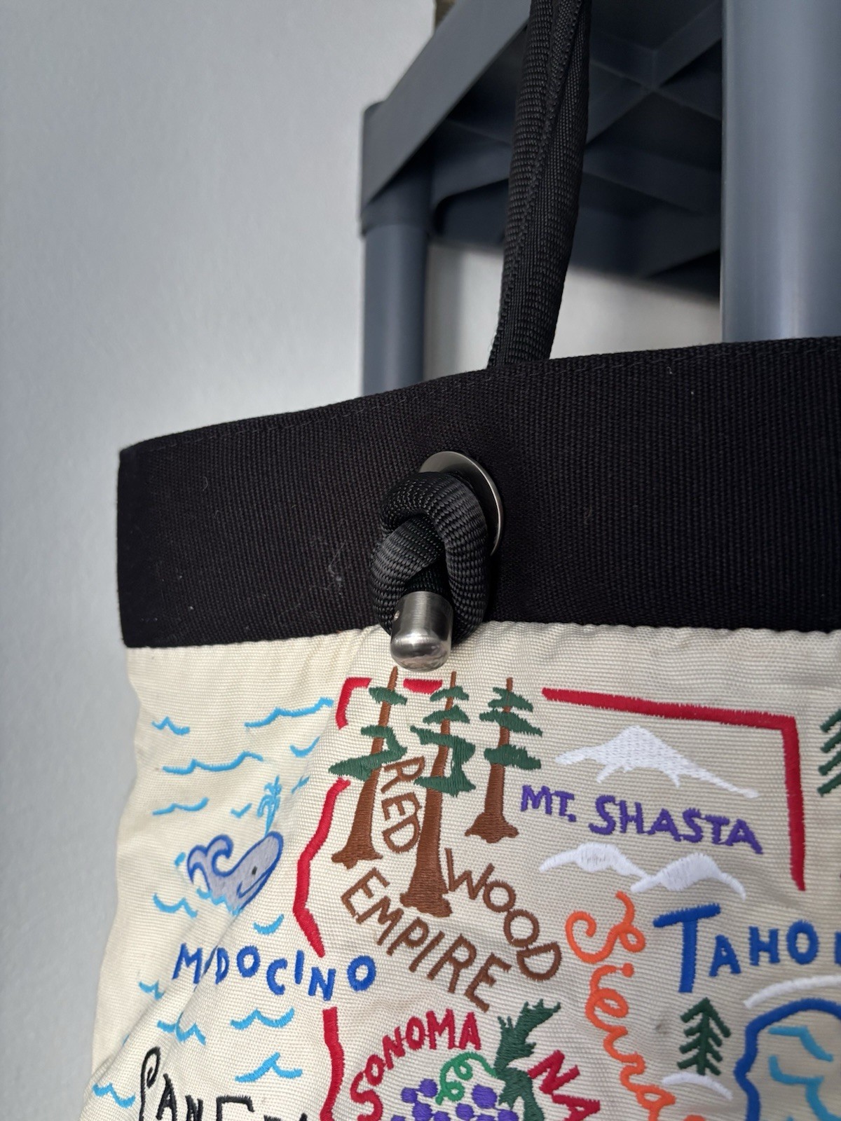 Catstudio Geography Collection California Embroidered Purse/Make up Bag 2000s