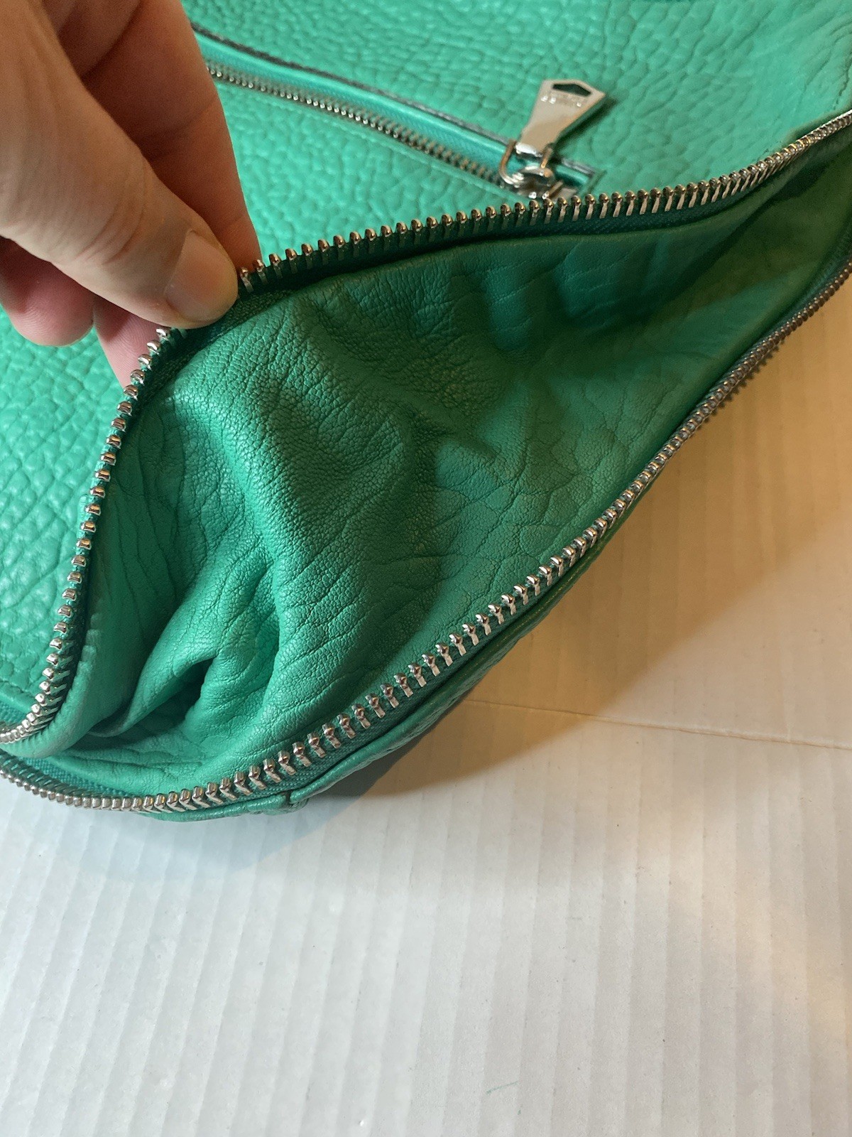 Aimee Kestenberg Good Times Expandable Hobo Earth Green Bubble Lamb Leather