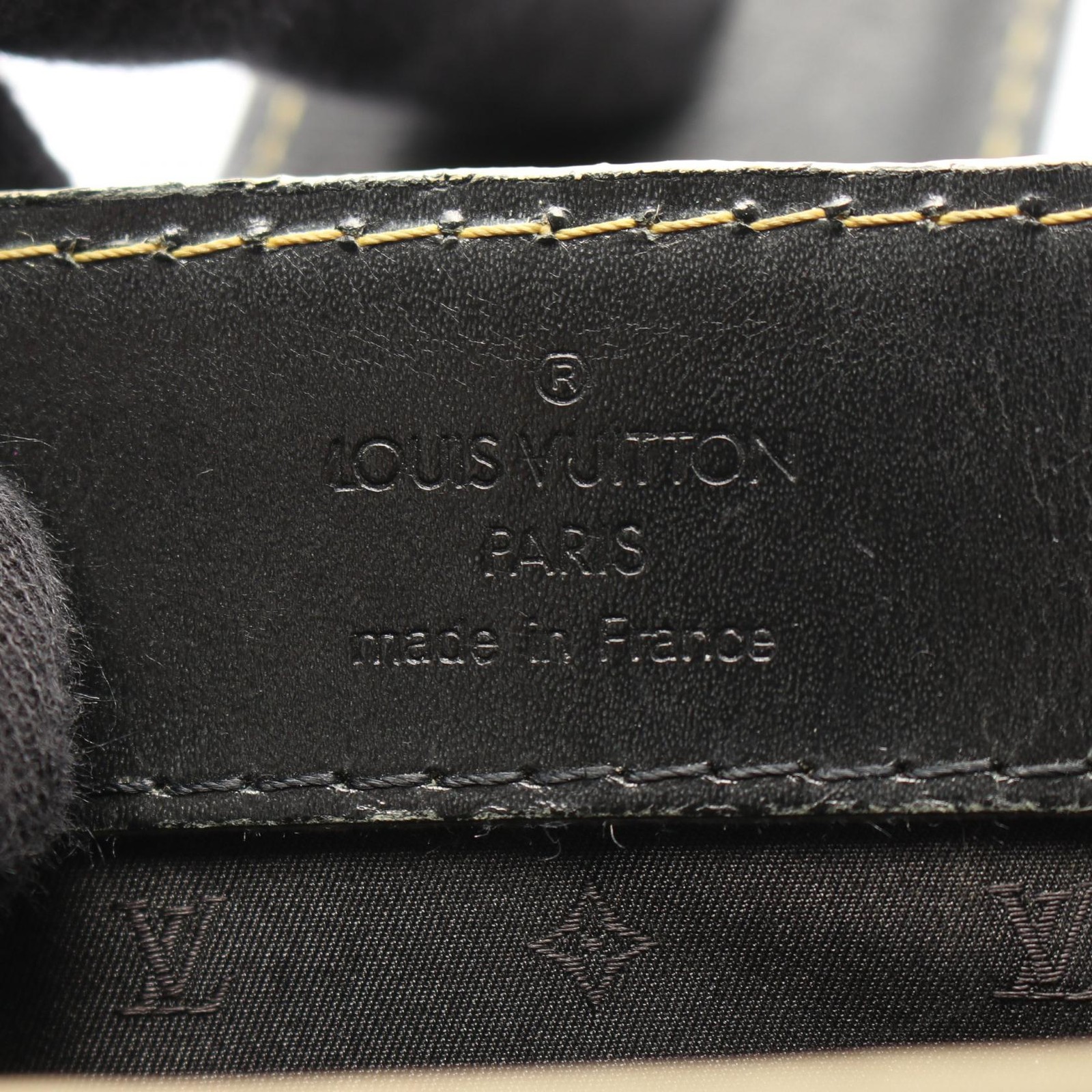 LOUIS VUITTON Le Fabuleux Shoulder Handbag M91812 Suhali leather Black Used LV