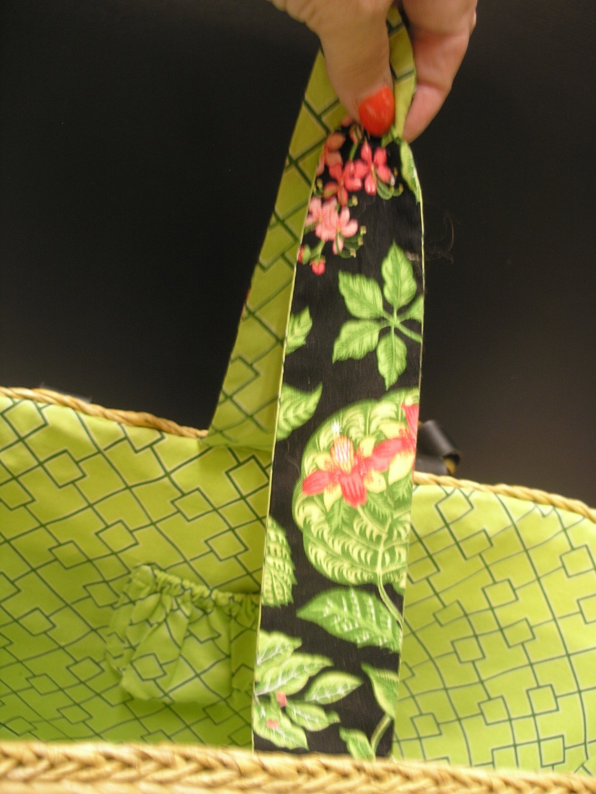 LARGE STRAW BEACH BAG