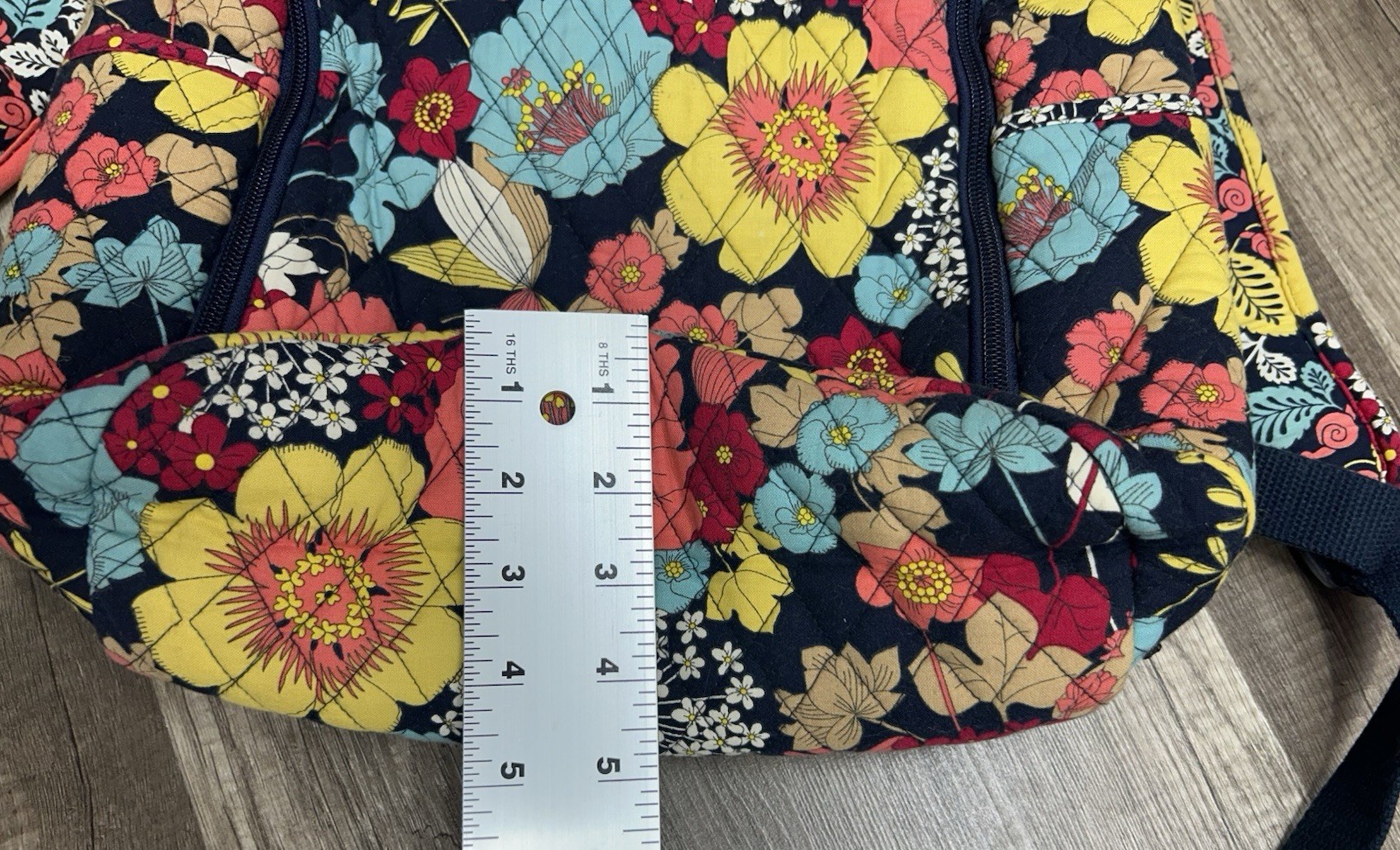 Vera Bradley Large LapTop Backpack “HAPPY SNAILS” Rare Floral Fabric School